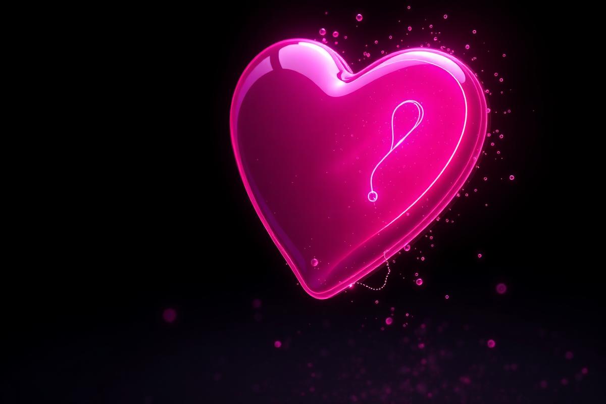 Glowing heart visual representing emotional connection