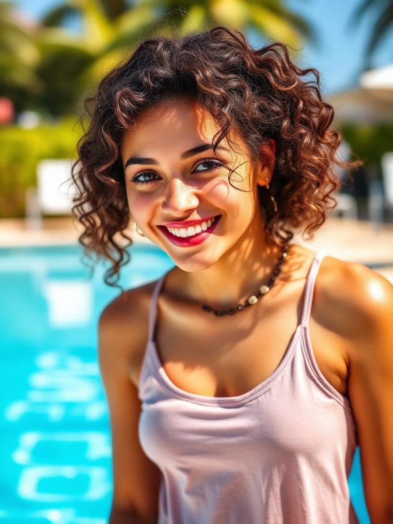 Valeria, Curly hair, brighter smile